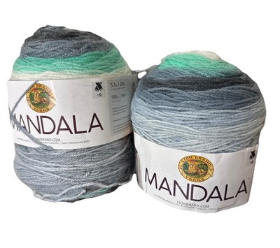 (2 Cakes) Lion Brand Yarn 525-217 Mandala Yarn, Genie