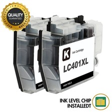 2PK LC401XL Black Ink Cartridges For Brother MFC-J1010DW MFC-J1012DW MFC-J1800DW