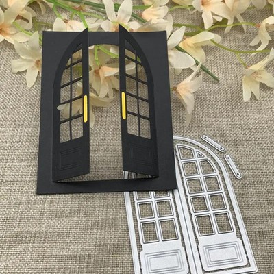 Double Doors Rounded Top Metal Cutting Dies Scrapbooking Card Making Craft