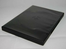 NEW BLACK 14mm Standard DVD/CD/Video/Game Cases. Clear Plastic Artwork Cover