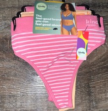 Kindly Yours  3-Pair Womens Thong Seamless Underwear Nylon Blend  M 8-10 