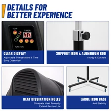 Salon Infared Lamp Hair Hood Dryer Processor Temp Perm Color Heater 6 Modes New