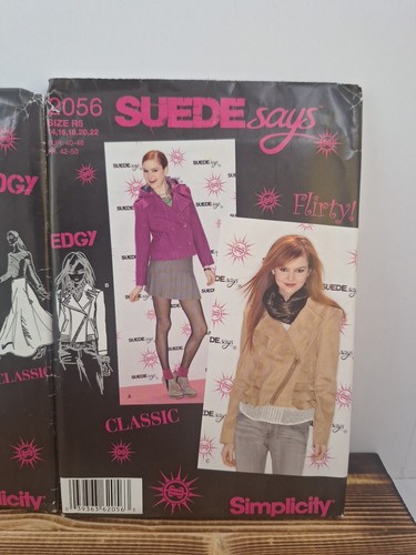 X2 UNUSED/UNCUT SIMPLICITY "SUEDE SAYS" SEWING PATTERN #2056 #2233 Lot X2 - Picture 2 of 5