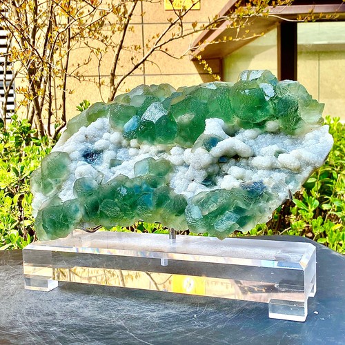 14.37LB natural porcelain blue cubic fluorite mineral specimen/Xianghualing - 第 5/18 張圖片