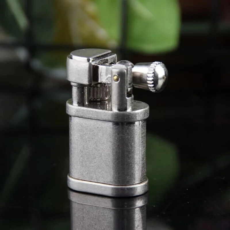 Retro Flint Kerosene Flame Lighter, Metal Grinding Wheel, Gasoline Cigarette