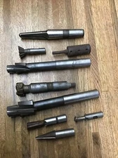Lot Of 9 Counterbore End Mill Pilot Slotting Tool Countersink Milling Cutters???