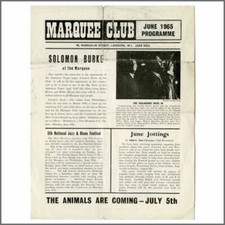The Who/The Moody Blues 1965 Marquee Club Promotional Handbill (UK)