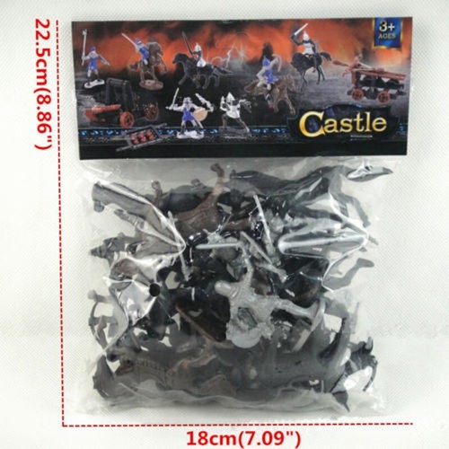 28 PCS Medieval Knights Warriors Horses Soldiers Figures Model Kids Play Toys - Picture 5 of 6