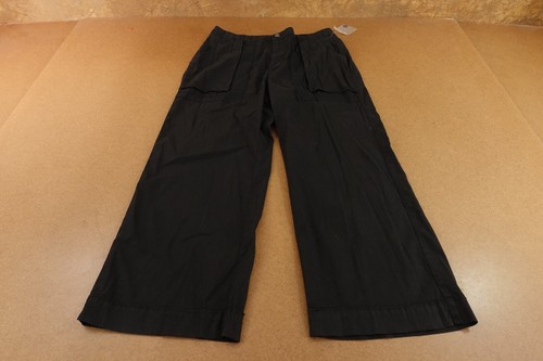 Marrakech Womens Size 27 Black Linen Blend High Rise Wide Leg Cropped Pants New