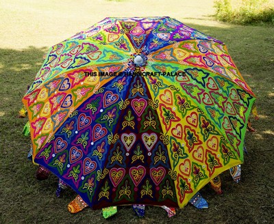 Parasol hawaïen de Paille Naturel Parasols Jardin Rond inclinable Léger