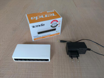 Tenda Switch 8 port, weiß, gebraucht