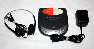 Kenwood DPC-171 Portable CD Player Headphones AC Adapter ~ TESTED