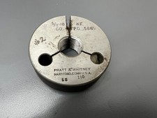 PRATT & WHITNEY THREAD RING GAGE 5/8-18 GO P.D. 5889 - VGC - MADE IN USA