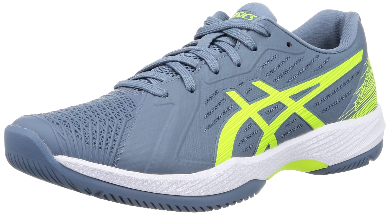 asics tennis shoes SOLUTION SWIFT FF 401 (steel blue/hazard green) 25.0 cm 2E