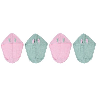  2 Pack Wasserabsorptionsdusche Korallenfleece Haartrocknungstuch