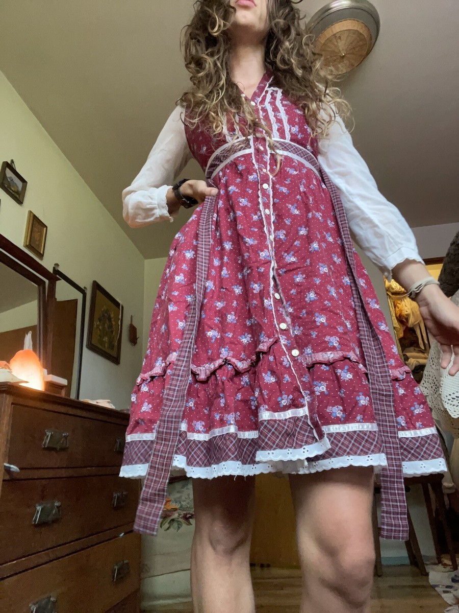 70s Vintage Gunne Sax Gunnie Floral Prairie Dress 1970s | eBay