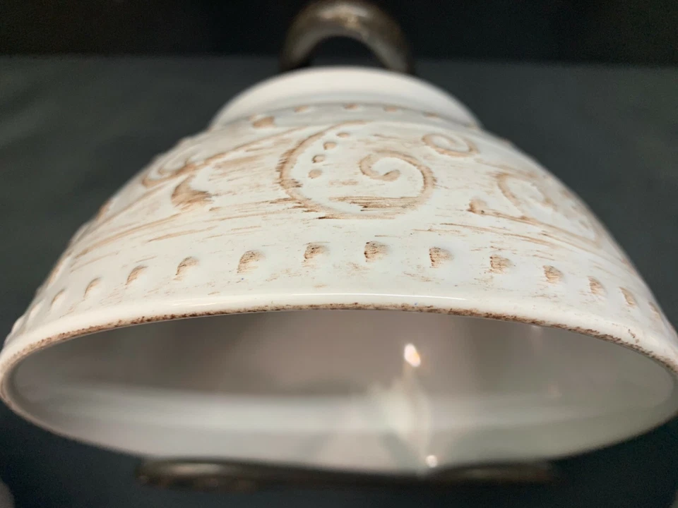 Lorren Home Trends "BLANCO ANGUSTIADO" ~ Juego de 4 ~ Cuencos de sopa / cereal ~ 5 3/4" Foto 4 de 4