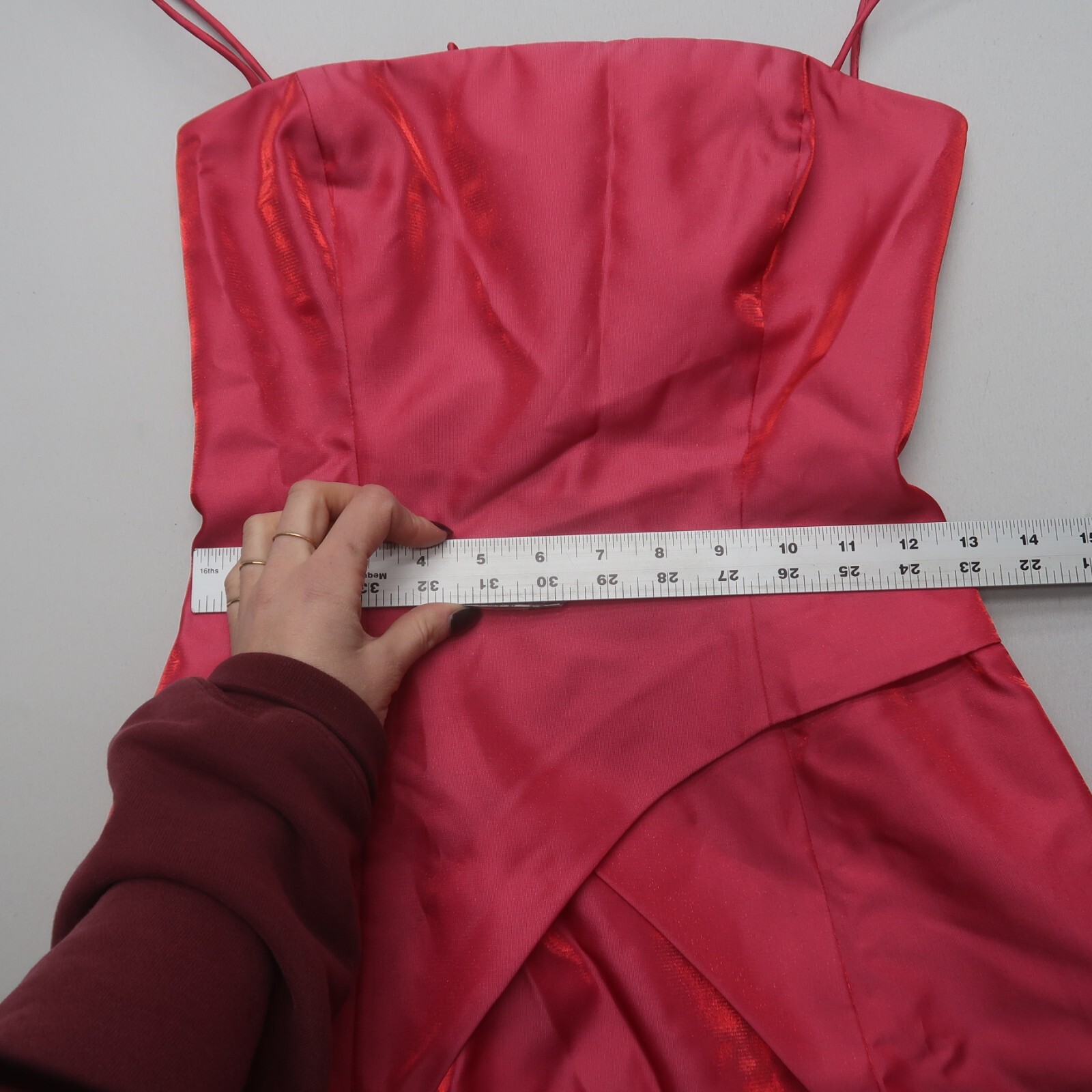 Vintage Morgan and Co Prom Dress Maxi Gown Y2K 90s Lace Up Back