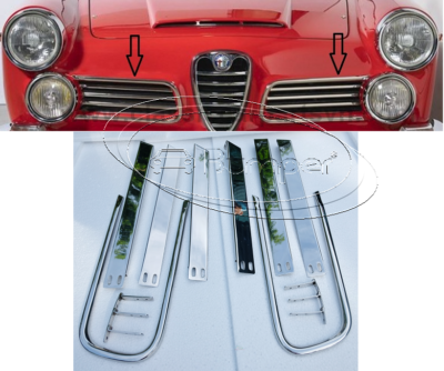 1961-1968 Alfa Romeo 2600 Touring Spider Side Grille | OE