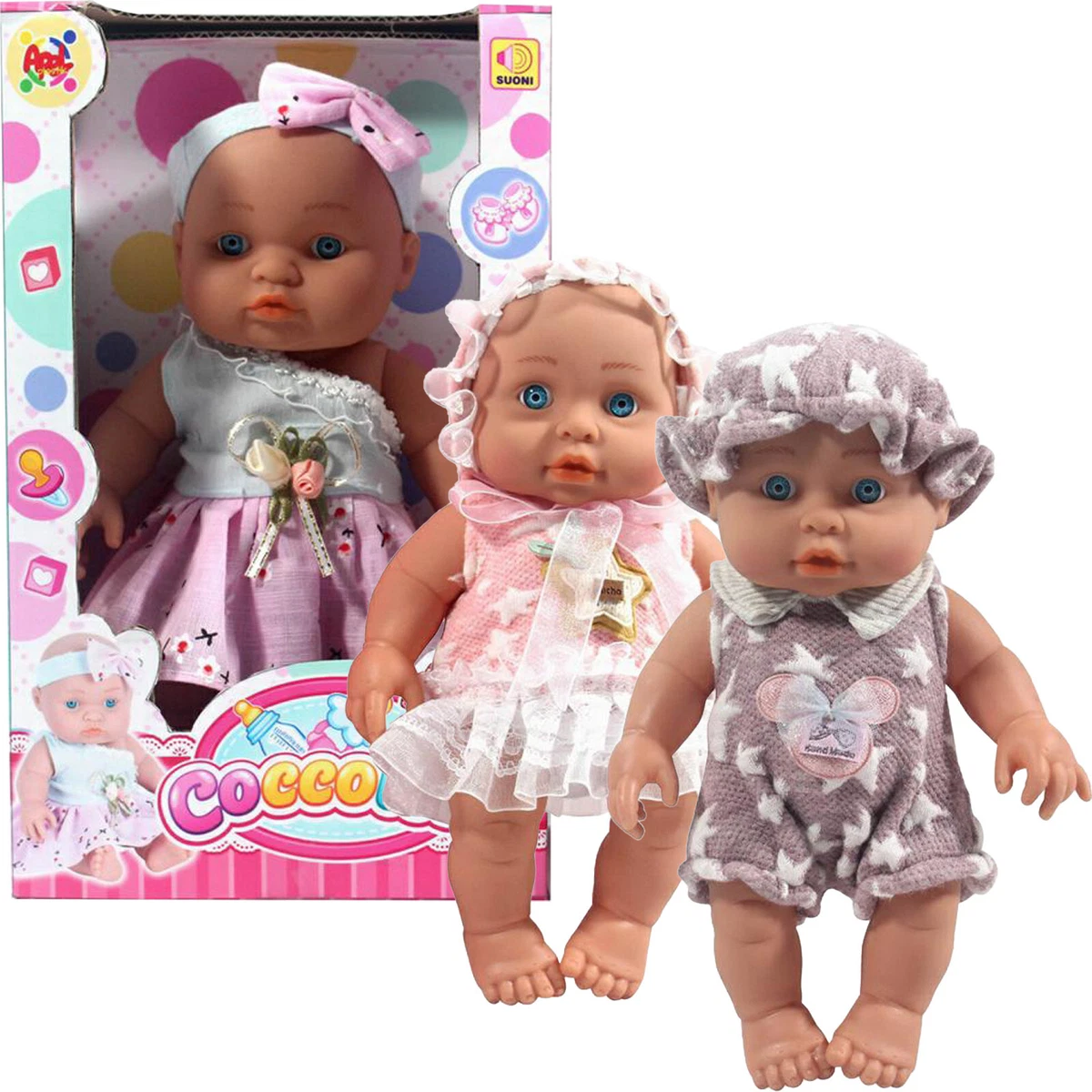 Bambolotti Coccoloni Giocattoli per Bambini 1pz Neonato con Suoni