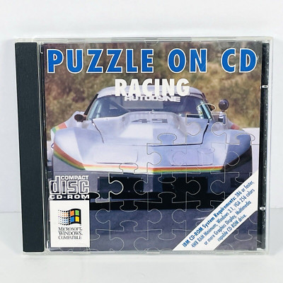 Puzzle On CD Racing World of Fast Cars IBM CD-ROM 1994 Software Game