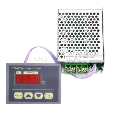 DC 12V-80V 30A Digital Display PWM DC Motor Governor Controller High Power New