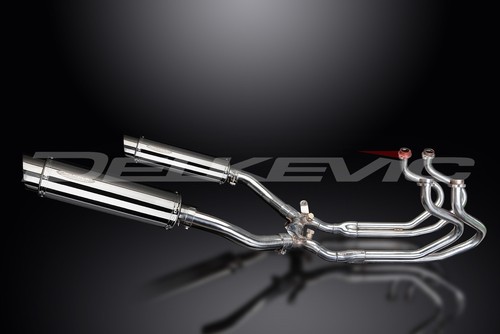 Honda ST1300 Pan European ABS Complete Exhaust 4-2 14" Round Stainless Mufflers - Picture 3 of 5