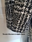 Vintage Women's Black & White Lightweight Lined Belted Wrap Knit Coat Size Large — photo 8