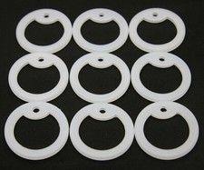 Pack of 100 White Military Army ID Dog Tag Silencer Silicone/Rubber Silencers