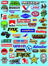 CLEAR VINYL SHEET 71- R/C MODEL Decal  SHEET - HUGE 1/6TH TO 1/4 SCALE DIE-CUT -