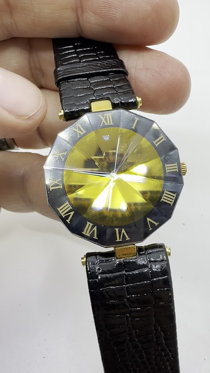 Quemex VIP Ladies Watch 18K Gold Plated Diamond Dial Quartz - Main Image