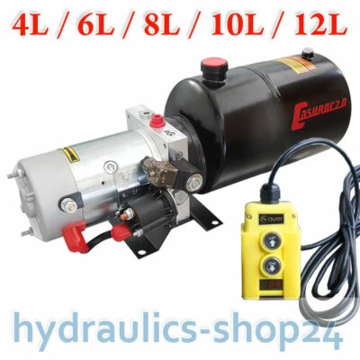 AUER Hydraulikaggregat, Hydraulik Pumpe 12V LED 180 bar 2000W Anhänger, LKW, Kipper