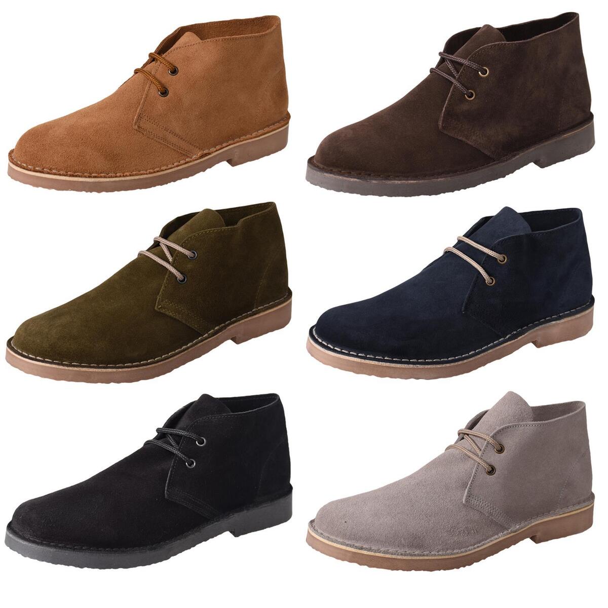 Roamers Mens Desert Boots Lace up Suede Leather Hunt Chukka Roamers Mens Desert Boots Lace up Suede Leather Hunt Chukka