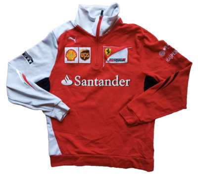 Puma Ferrari Team Sweatshirt Top 1/4 Zip Formel 1 Santander Sweater S