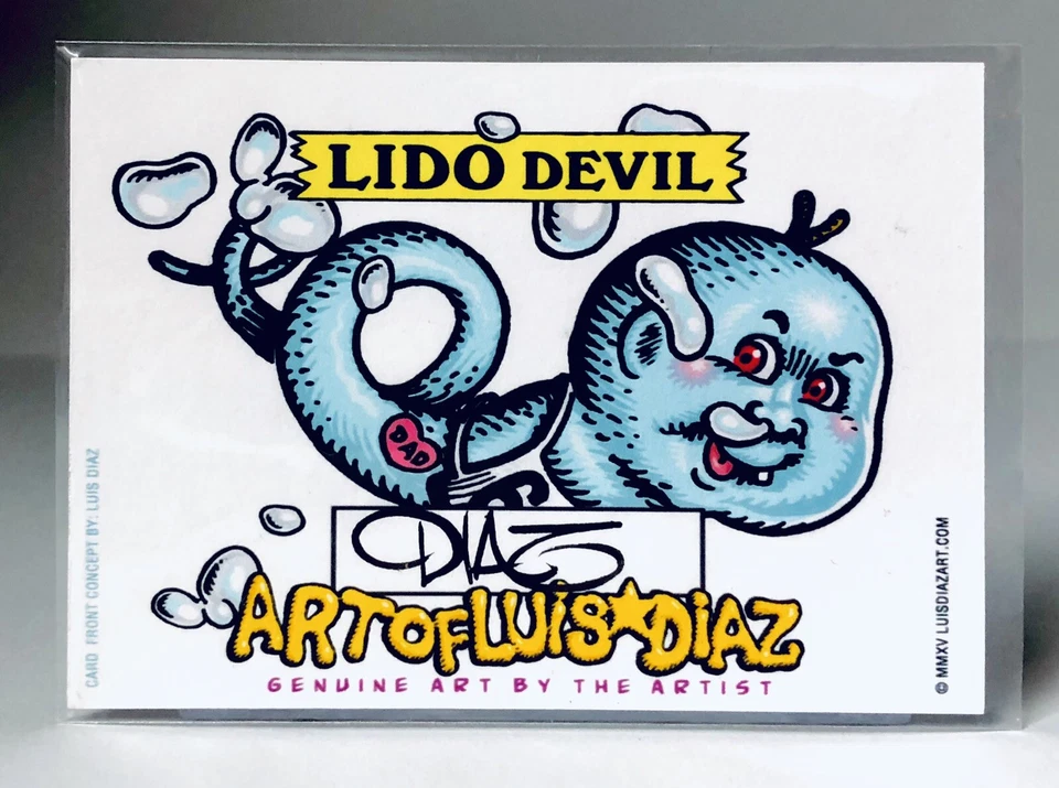 Garbage Pail Kids Luis Diaz 8C LODGIN’ LOGAN Gavage Parody Kids INK AUTOGRAPH - Image 3 of 4