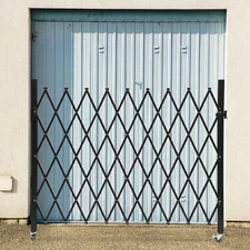 Folding Security Gate Expandable Wall Mounted Parks Door Scissor Gate 48" x 71"