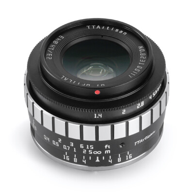 TTArtisan 23mm f/1.4 for Fujifilm X mount camera =Black x Silver