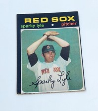 1971 O-Pee-Chee OPC Sparky Lyle #649 (RED SOX) Vintage Higher Number Card 