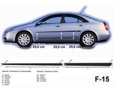 Seitenschutzleisten schwarz für Nissan Primera P12 Schrägh. & Stufenheck 2002-08