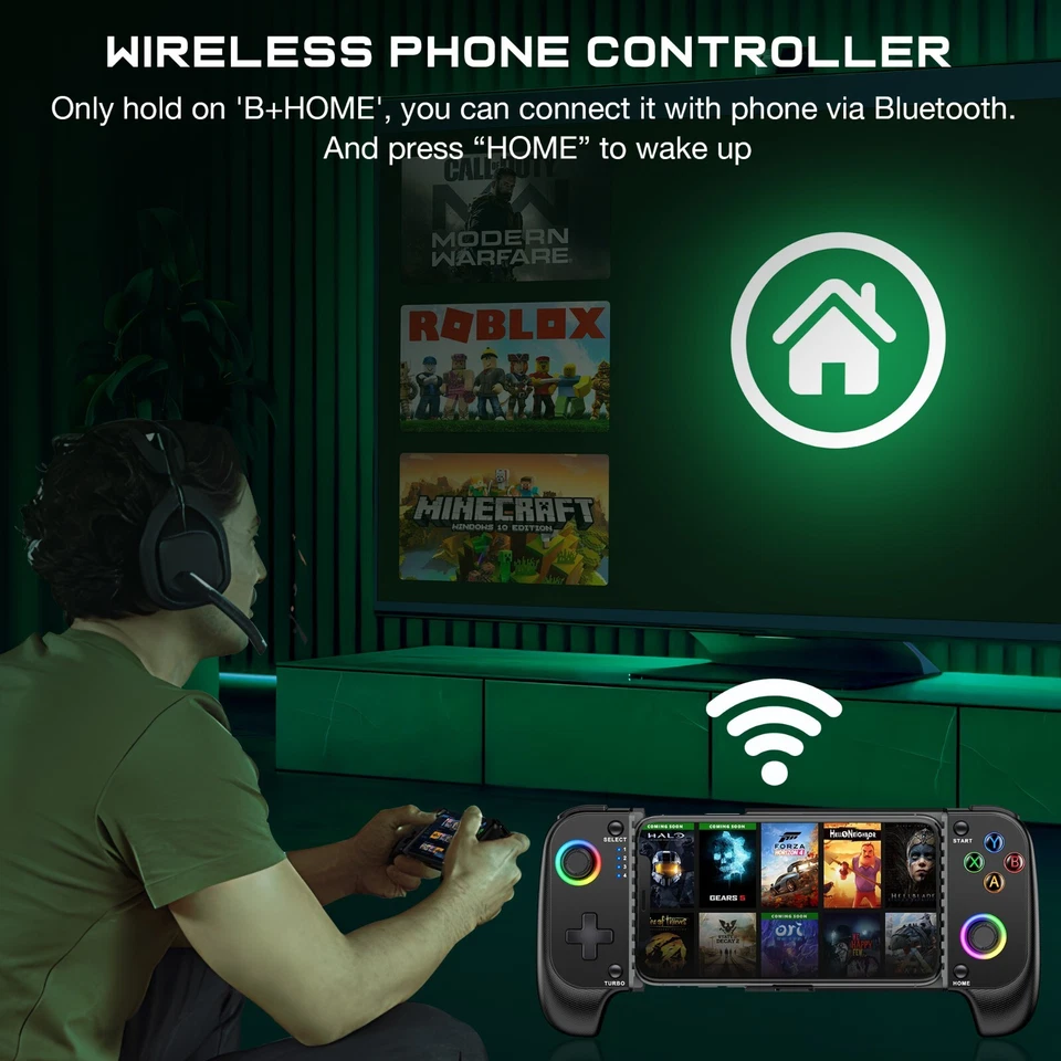 Mobiler Game Controller für iPhone/Android, iOS Wireless Gaming Controller + RGB - Bild 2 von 4