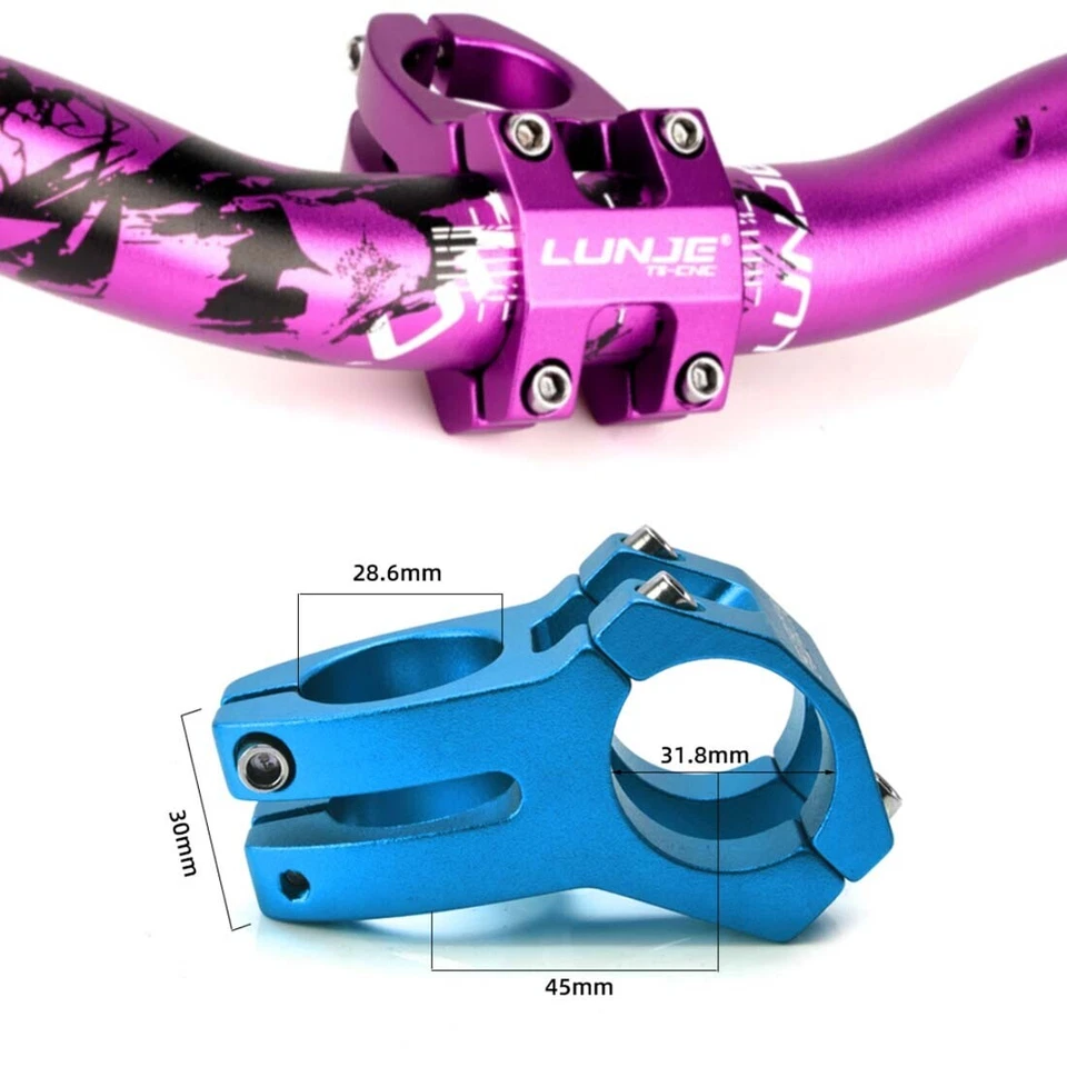 Handlebar Stem 31.8m(1-1/8")Cycling Bicycle Aluminium Alloy MTB Mountain Bike - Image 2 of 4