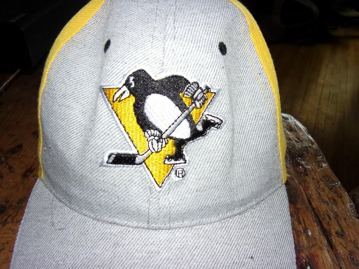 NHL Pittsburgh Penguins Hockey Team Hat Men's Stylish Gray