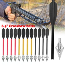12pcs 6.5" Bolt Aluminium Arrows Pistol Hunting Shooting For 50-80lbs Mini Bow