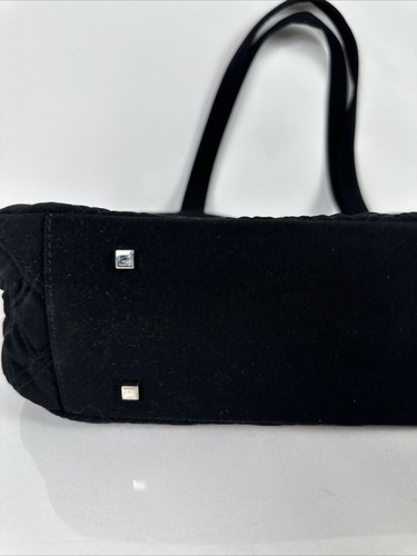Vera Bradley Black Quilted Gabardine Tote Handbag Purse Shoulder Bag - Picture 16 of 20