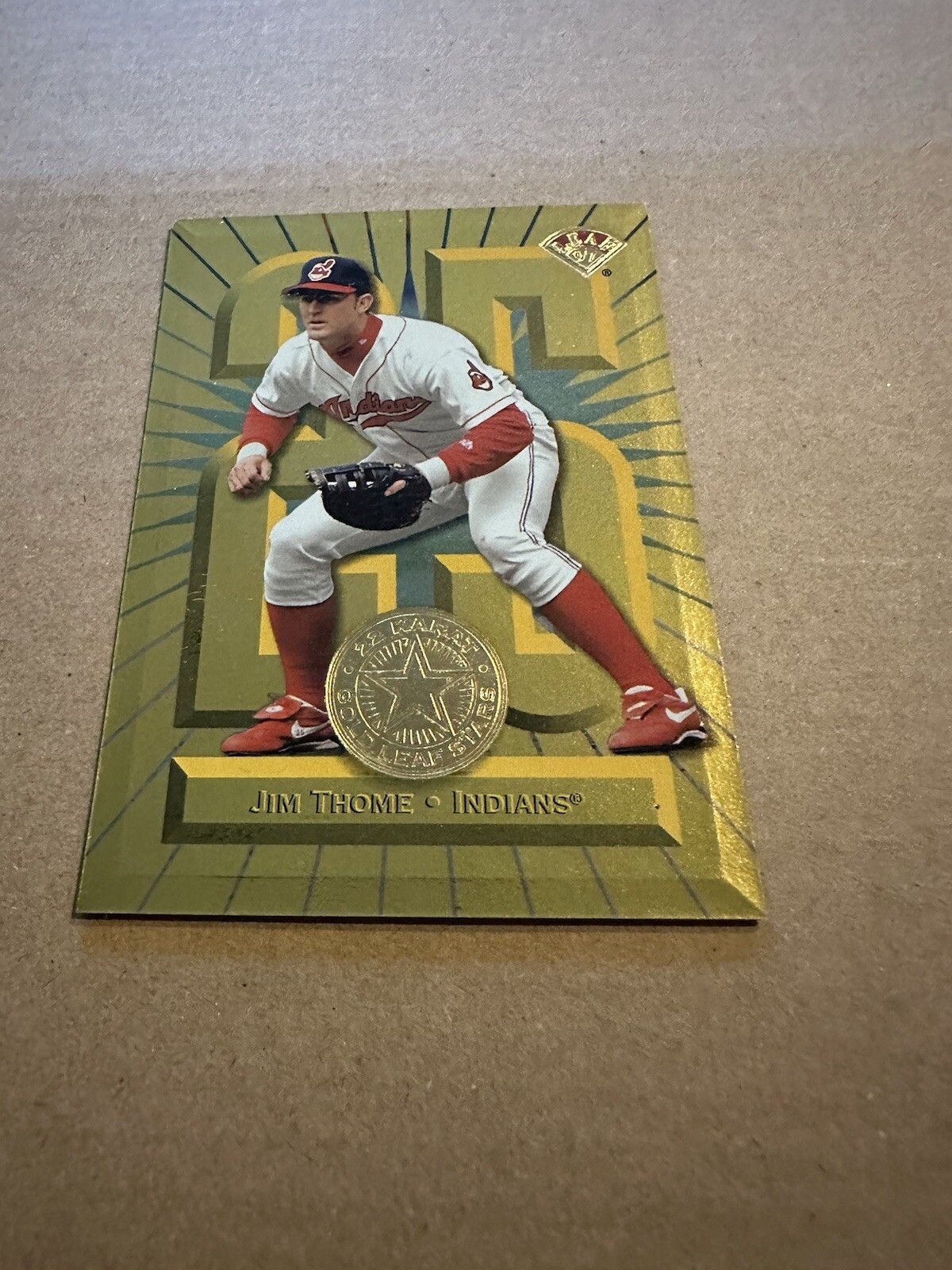1997 22KT Gold Leaf Stars #19 Jim Thome Cleveland Indians 1639/2500 NMT MINT SP