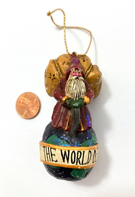 Pam Schifferl Santa When World Depends on You Christmas Ornament Midwest 2.75''