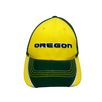 Oregon Ducks Hat Cap Green Yellow Strapback Adjustable Captivating Headwear