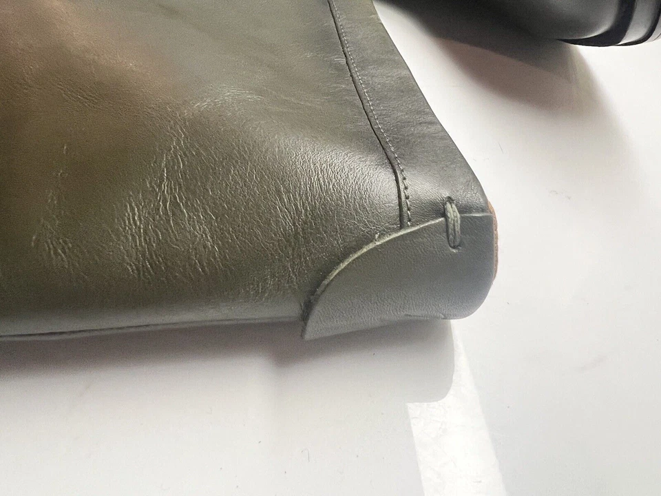 Botas de sastre Franco Sarto para mujer verde oliva cuero medio becerro nuevas talla 7 m Foto 3 de 4