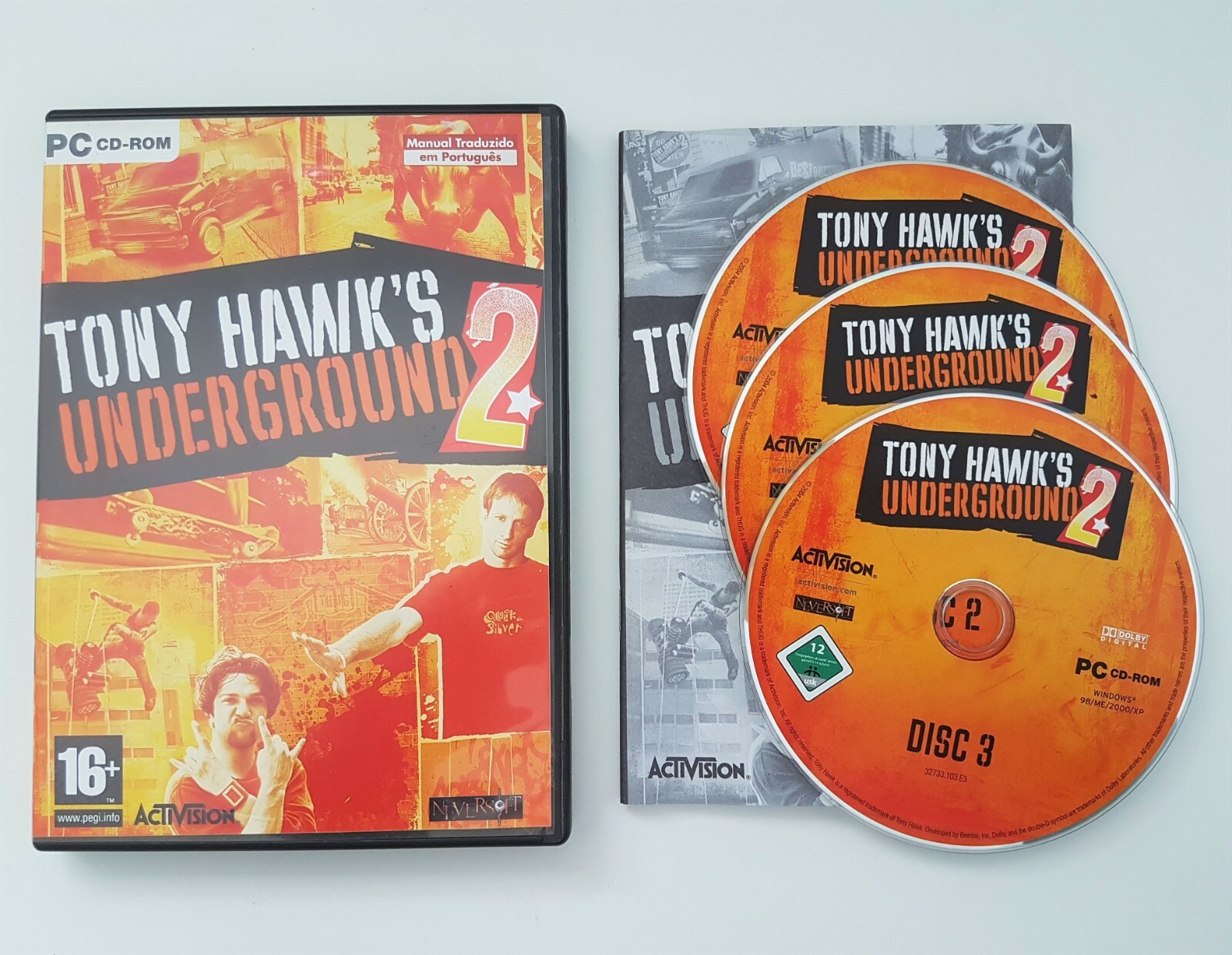 Tony Hawk's Underground 2 - PC CD-ROM - PORTUGUESE Version - RARE - Hawks Skater