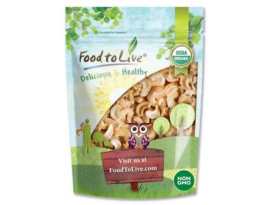 Organic Dry Roasted Cashew Pieces   Unsalted, Non-GMO, Vegan-Friendly
